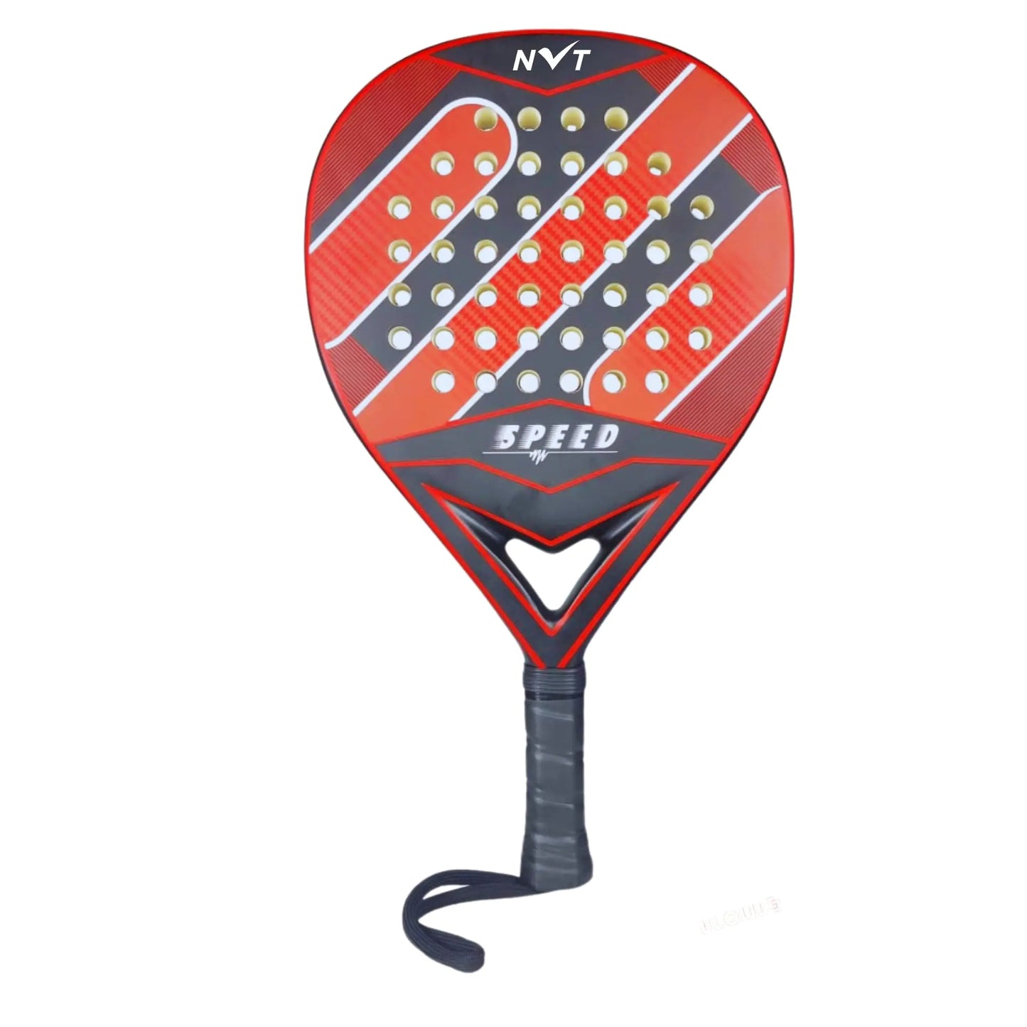 NVT Carbon Fiber Padel Racket- Paddle Racket Lightweight Design with Comfortable Grip- All-Weather Resistant - Hybrid Glass Fiber and Carbon Fiber Padel Racket Head