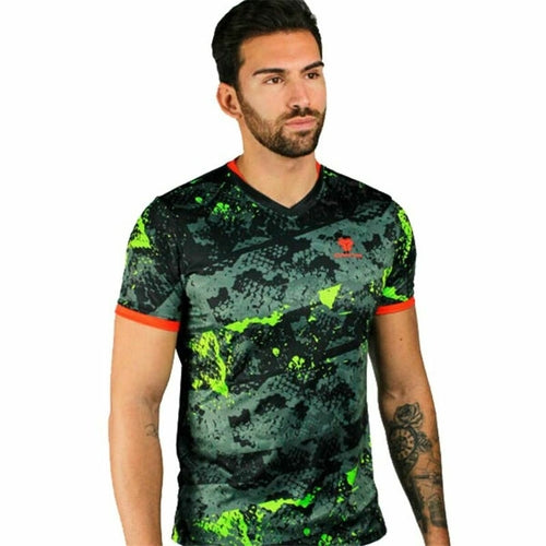 Short-sleeve Sports T-shirt Cartri Castri Cobra Green Padel Black