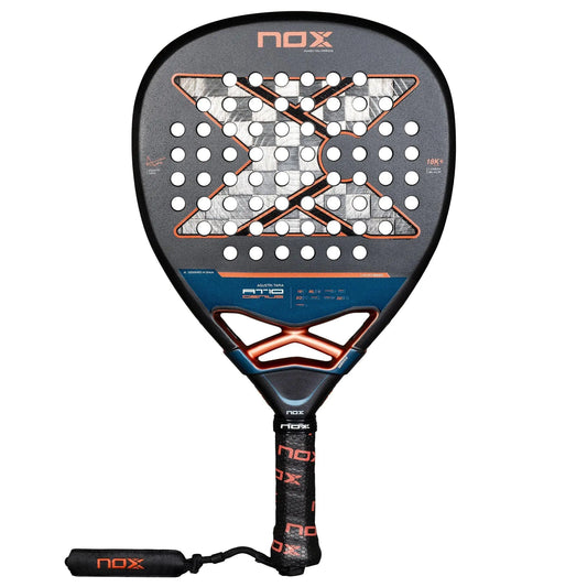 Padel Racket AT10 Genius Attack 18K by Agustin Tapia 2025 | Luxury Diamond Shape Pala Padel | Exclusive Spin & EOS Flap Technology | Aluminized Carbon w/MLD Black EVA Core | High Power Pala de Padel